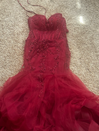 Modest Mermaid Spaghetti Straps Burgundy Sequin Formal Gown 23Rd Birthday Dress Prom Dress 20Th Birthday Outfits