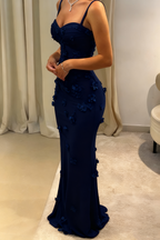 Modest Mermaid Spaghetti Straps Light Sky Blue Long Prom Dress Party Dress 21St Birthday Outfits Graduation Dress