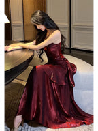 Modest Mermaid Spaghetti Straps Long Prom Dress Birthday Party Dress Evening Gowns