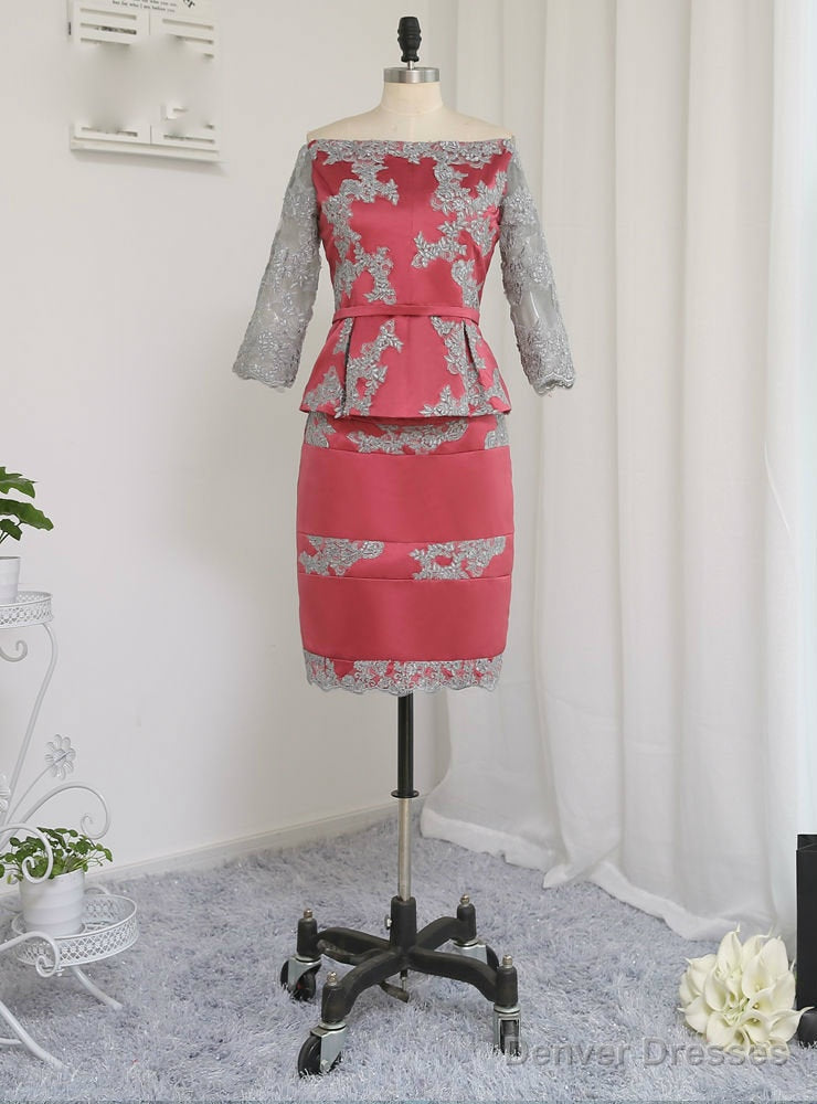 Mother Of The Bride Dresses Sheath With Jacket Satin Lace Main image