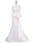 Mother of the bride dresses Sleeves Crystal Beading Lace Mermaid Prom Dresses
