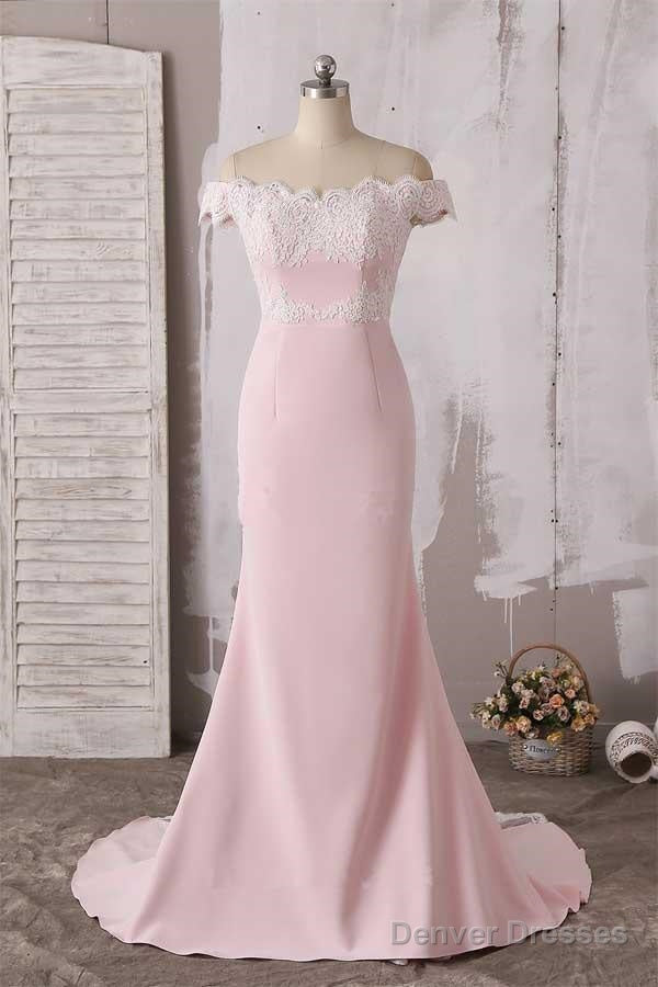 Neckline Off The Shoulder Lace Prom Dresses Bridesmaid Dress