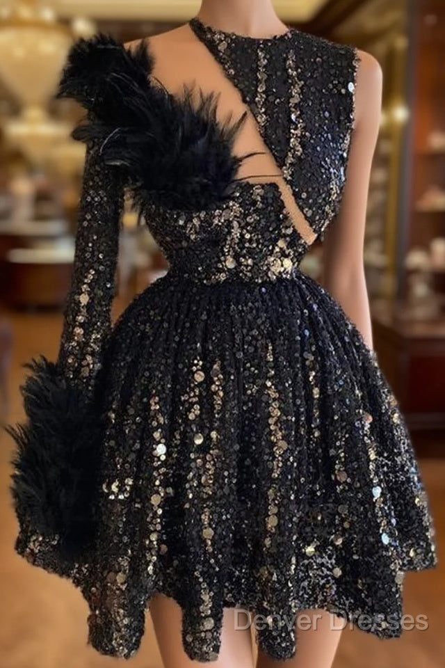 New Arrival Black A-Line Homecoming Dress Main image