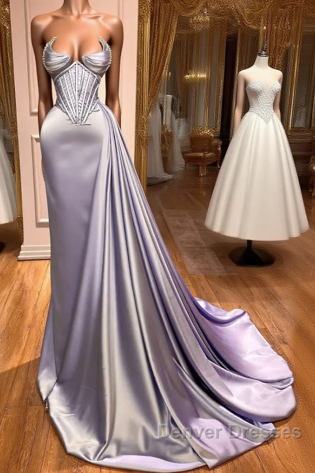 New Arrival Sleeveless Mermaid Prom Dress With Ruffles Long Main image