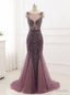 New Formal Prom Party Gowns Women Wear Fancy Beading Mermaid Evening Dress