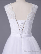 New Lace O-Neck Lace Tulle Boho Wedding Dresses