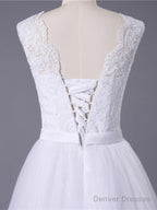 New Lace O-Neck Lace Tulle Boho Wedding Dresses