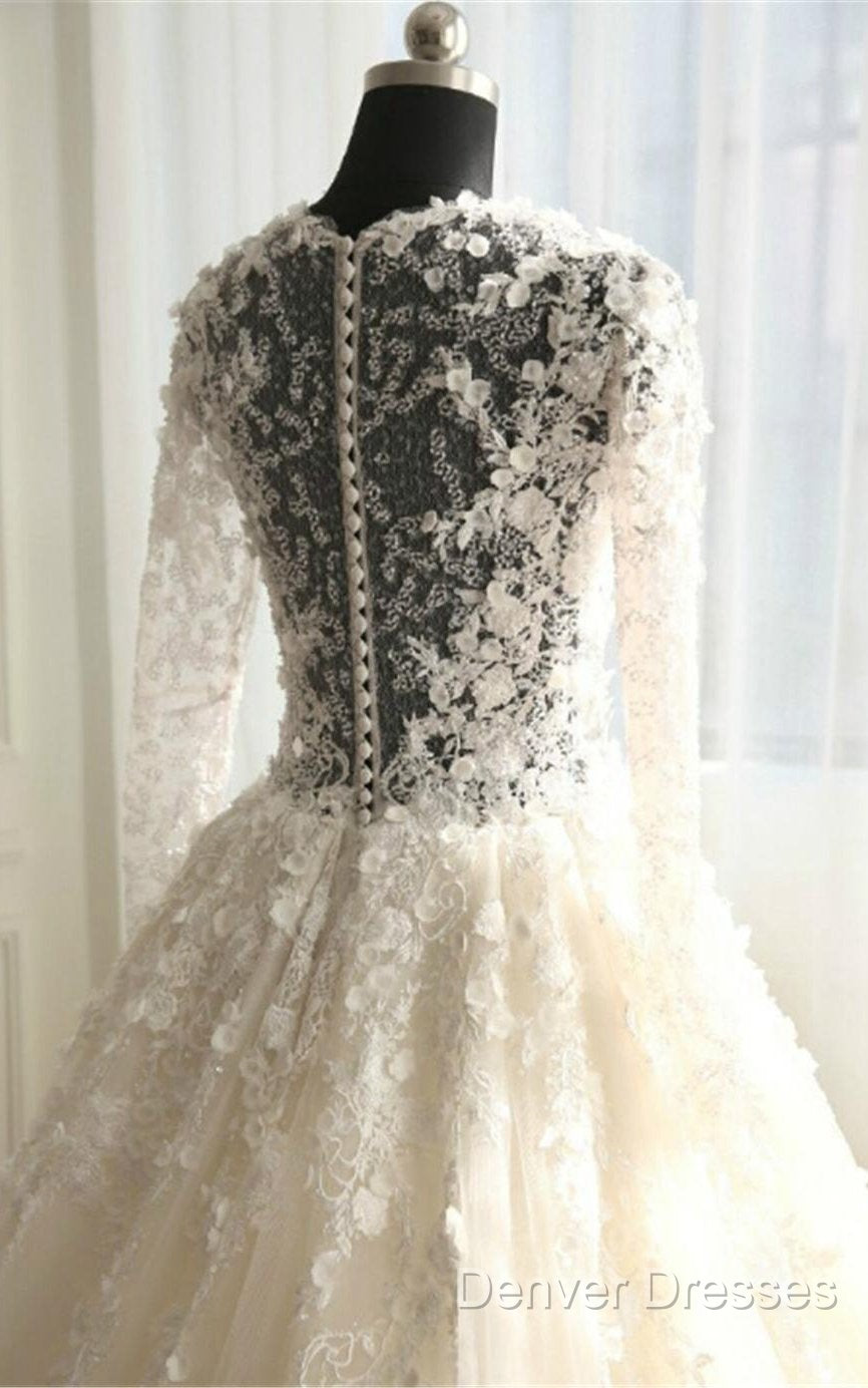 New Style Wedding Dress Long Sleeves, Bride Dress, Bridal Gown ,Dress For Brides