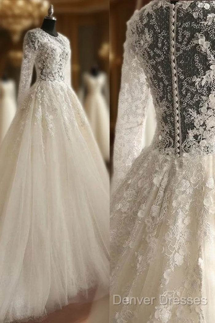 New Style Wedding Dress Long Sleeves, Bride Dress, Bridal Gown ,Dress For Brides Main image