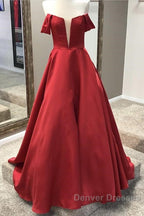 Off Shoulder Floor Length Ballgowns Prom Dress