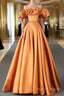 Off Shoulder Satin Sweetheart Lace-Up Party Dress, Satin Simple Evening Dress Prom Dress