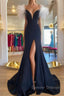 Off Shoulder V Neck Mermaid Black Long Prom Dress, Mermaid Black Formal Dress, Black Evening Dress