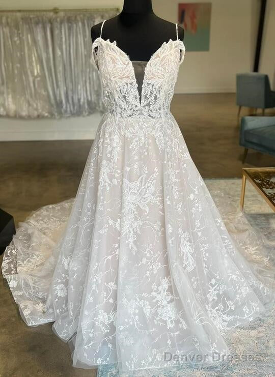 Off The Shoulder A-Line Lace Wedding Dress Main image