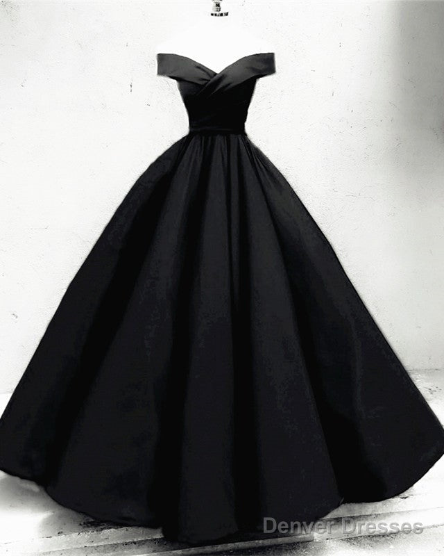 Off The Shoulder Ball Gown Satin Dresses Secondary image