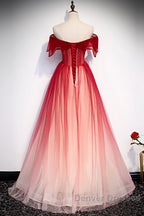 Off The Shoulder Burgundy Prom Dress, Wine Red Off Shoulder Formal Graduation Dress