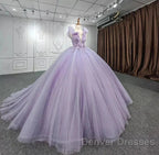 Off-The-Shoulder Deep V Neck Long Wedding Dress With Applique