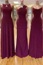 Off-The-Shoulder Floor Length Chiffon Long Bridesmaid Dress
