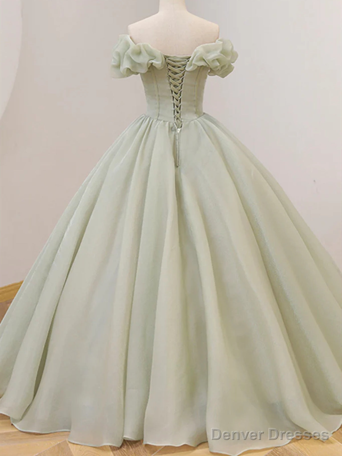 Off the Shoulder Light Sage Long Prom Dresses, Off Shoulder Long Sage Formal Evening Gowns