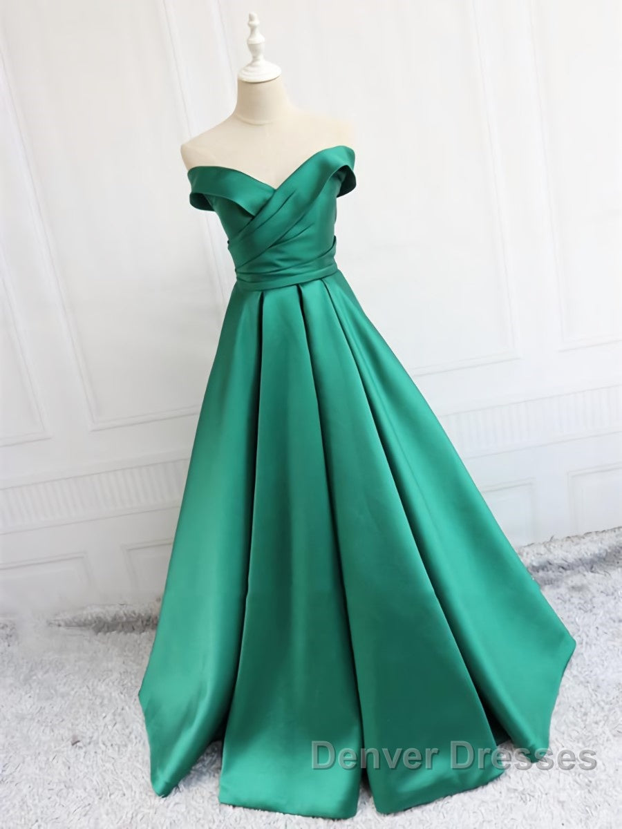 Off the Shoulder Long Prom Dress, Off Shoulder Formal Evening Dress