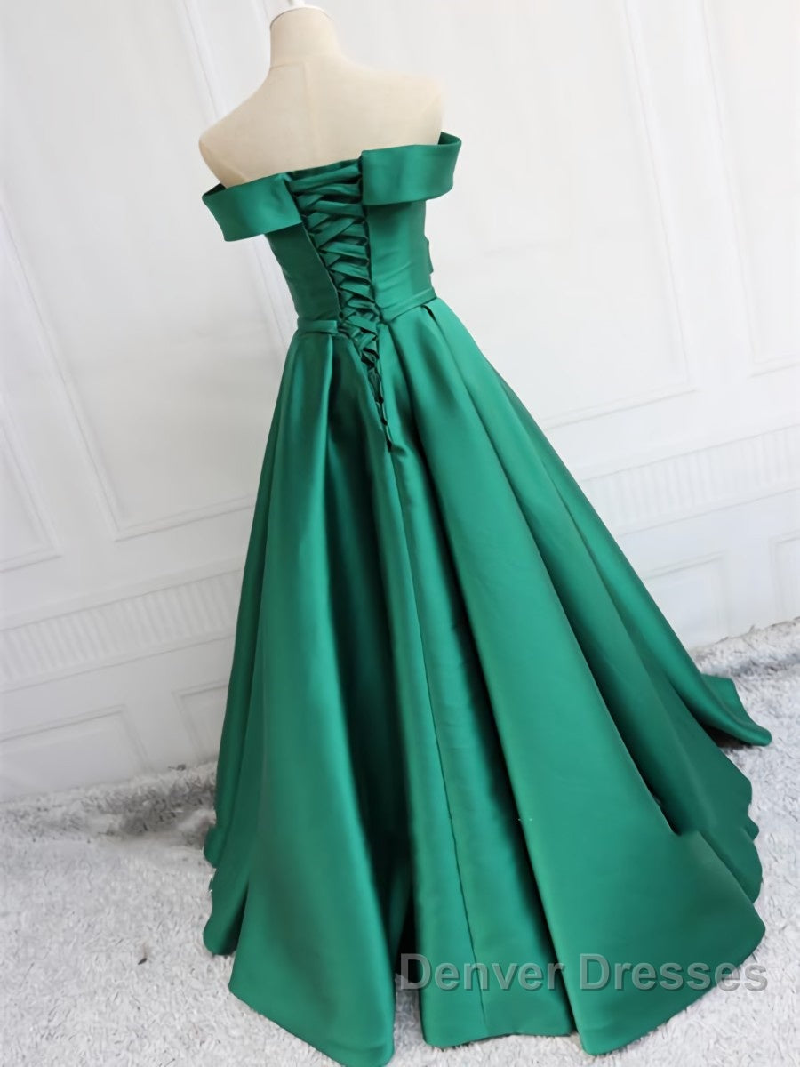 Off the Shoulder Long Prom Dress, Off Shoulder Formal Evening Dress