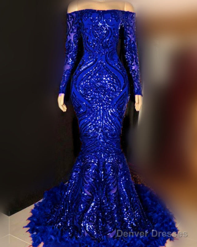 Off The Shoulder Mermaid Sparkly Dresses