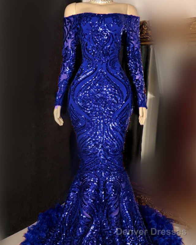 Off The Shoulder Mermaid Sparkly Dresses Main image