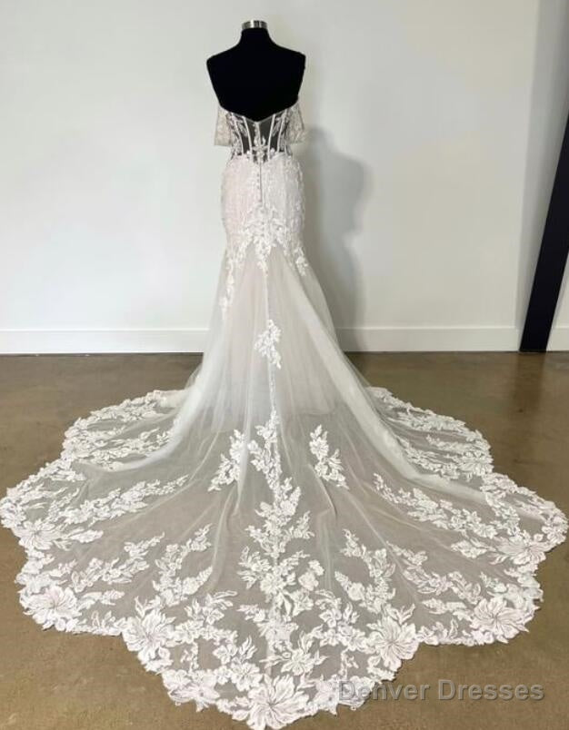 Off The Shoulder Mermaid Tulle/Lace Wedding Dresses Secondary image