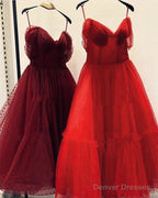 Off The Shoulder Polka Dot Tulle Midi Prom Corset Dress