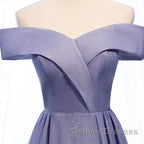 Off the Shoulder Purple Ombre Long Prom Dress, Off the Shoulder Purple Formal Evening Dress with Corset Back