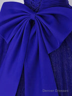 Off The Shoulder Royal Blue Long Prom Dresses, Royal Blue Long Formal Evening Dresses