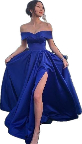 Off The Shoulder Royal Blue Prom Dress Secondary image