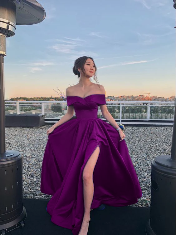 Off The Shoulder Royal Blue Prom Dress