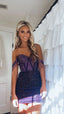 Off The Shoulder Sequined Bodycon Homecoming Dress
