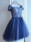 Off-the-shoulder Short/Mini Prom Dress Juniors Homecoming Dresses