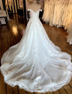 Off The Shoulder Tulle/Lace Wedding Dress