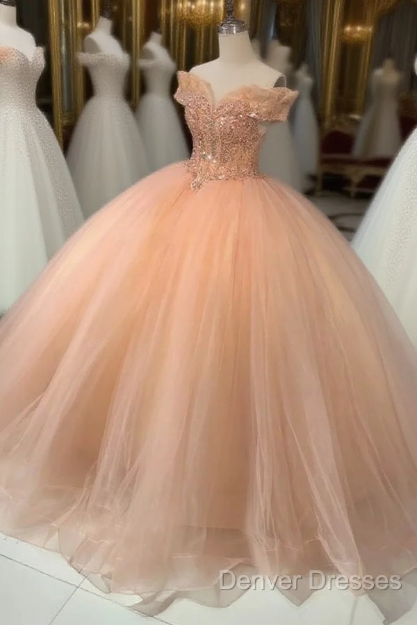 Off The Shoulder Wedding Dress Lace Beads Appliqued Prom Dress Formal Dress Main image