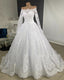 Off The Shoulder Wedding Dresses Long Sleeves Ball Gown