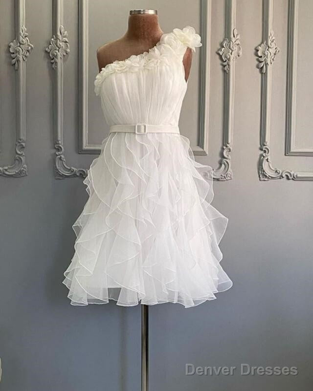 One Shoulder Organza Tiered Homecoming Dress Secondary image
