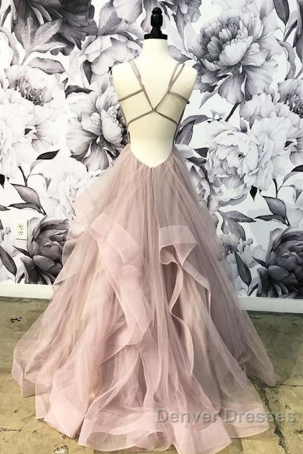 Open Back Dusty Pink Long Prom Dress Simple Prom Dress Long Evening Gowns Secondary image