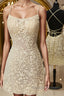 Open Back Short Yellow Lace Prom Dress, Short Backless Yellow Lace Formal Homecoming Dress