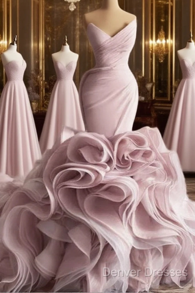 Organza Mermaid Wedding Dress Prom Evening Gown Main image