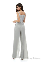 Pant Suits Lace Bateau Neckline Long Sleeves Mother Of The Bride Dresses