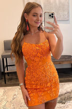 Pearl Pink Lace Tight Homecoming Dress