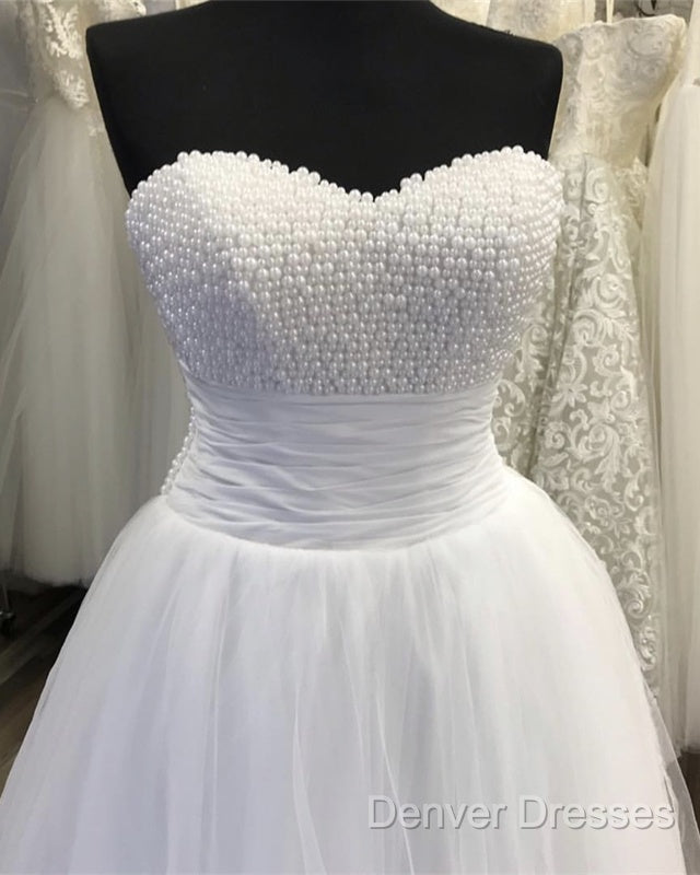 Pearl Sweetheart Tulle Wedding Dress Secondary image
