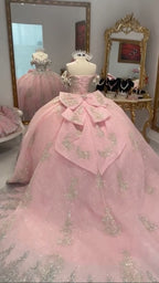 Pink A Line Princess Quinceanera Dress Ball Gown, Sweet 16 Dress