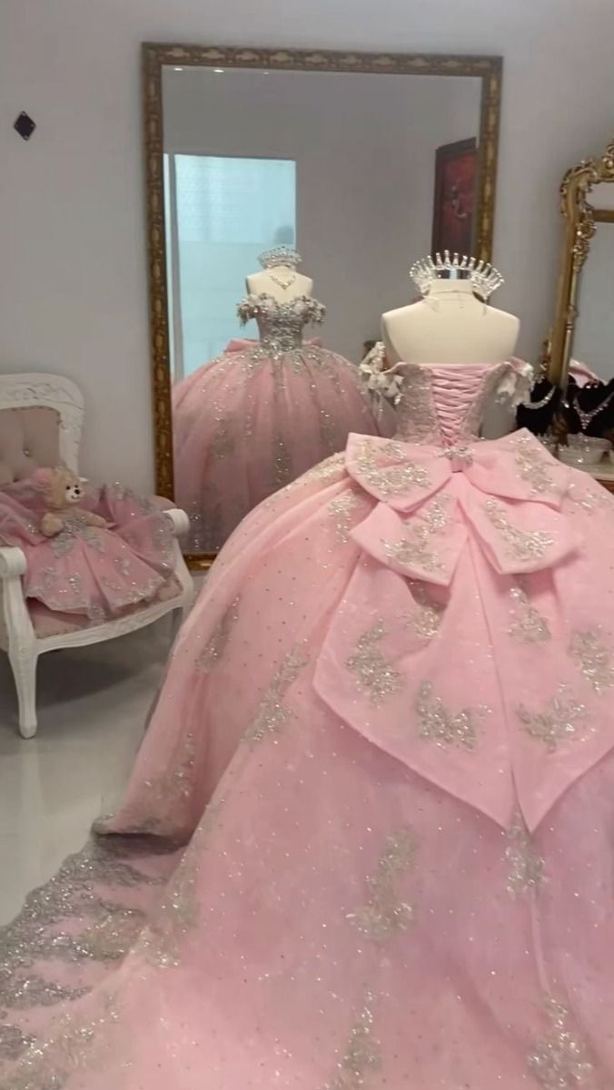 Pink A Line Princess Quinceanera Dress Ball Gown, Sweet 16 Dress