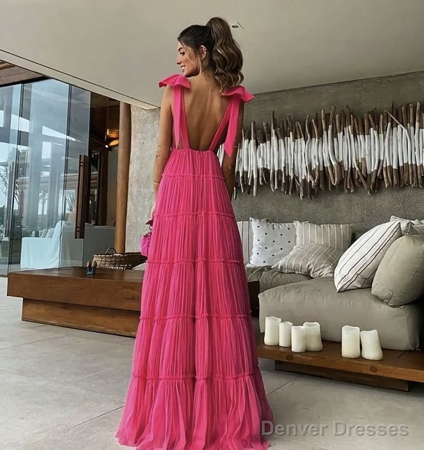 Pink Backless Prom Dress, Evening Dress Main image