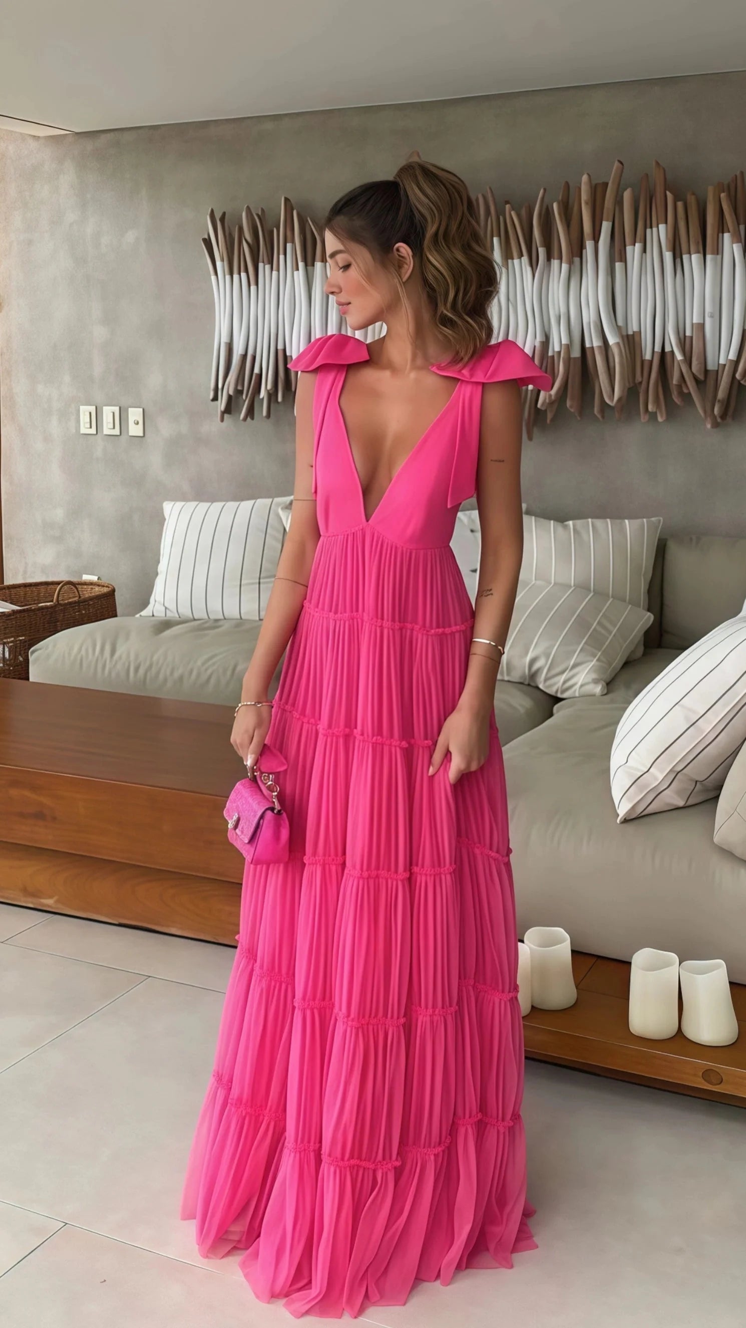 Neck Evening Dress Main image