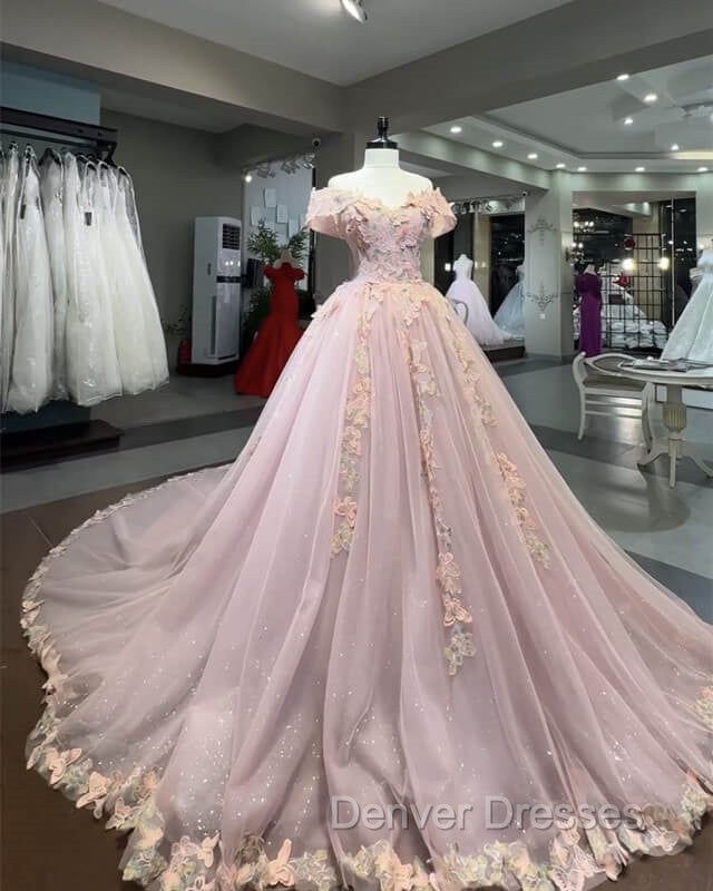 Pink Butterfly Embroidery Ball Gown Dress Secondary image