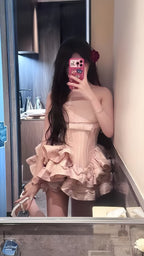 Pink Homecoming Dress Mini Party Dress Birthday Prom Graduation Dress